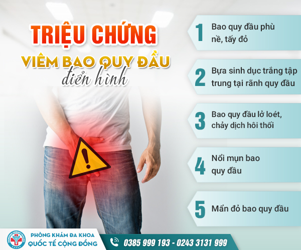 Viêm bao quy đầu là bệnh gì biểu hiện như thế nào?
